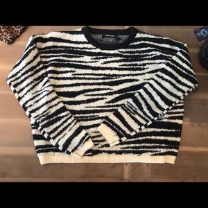Zebra sweater. Slightly boxy fit. NWT